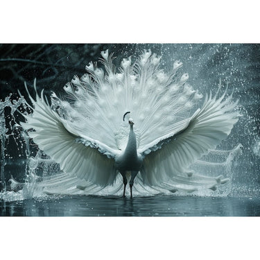 White Peacock Canvas